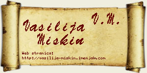 Vasilija Miskin vizit kartica